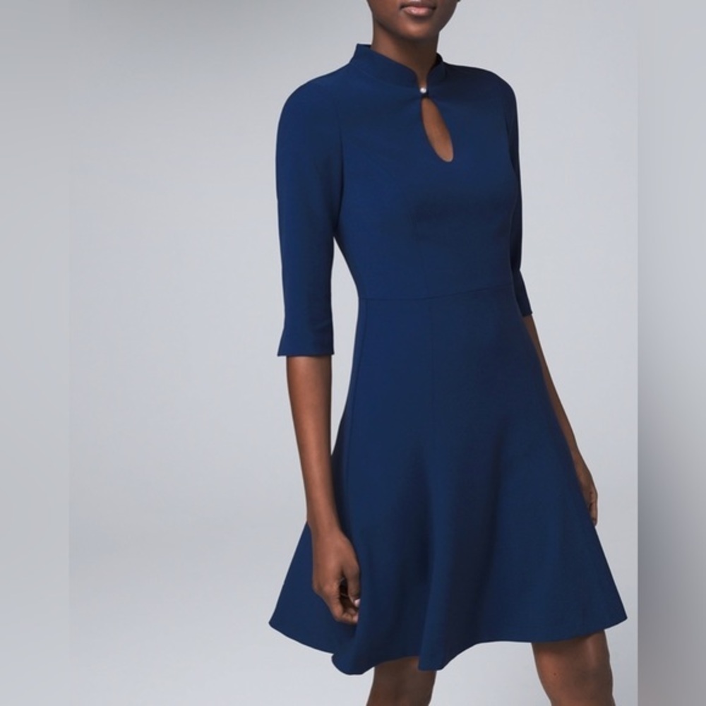 WBHM Keyhole-Neckline Fit-And-Flare Dress NWT size 0p